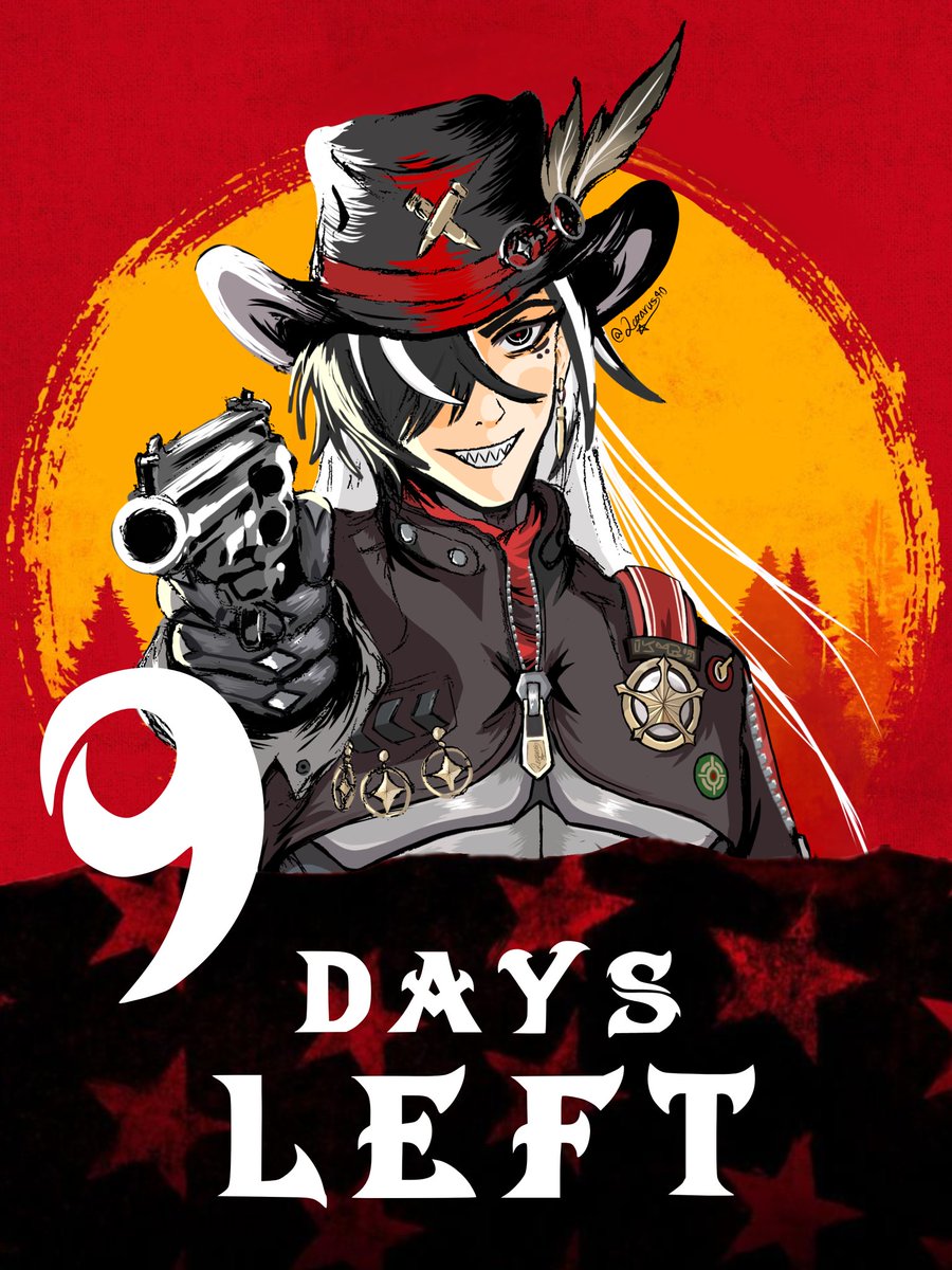 9 days left!!! 💥💥
Tired of waiting, I need him so bad

art was made by @lezarus40!!
check them out ^^
gg./boothill ←
