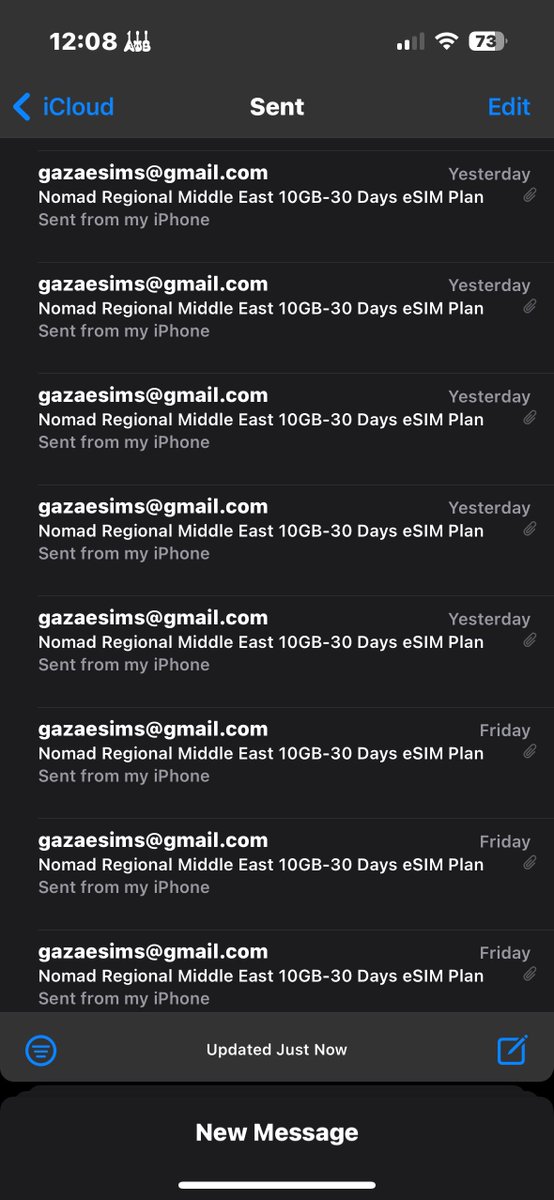 just emailed 20 units of Nomad Regional Middle East 10GB-30 Days to #ConnectingGaza