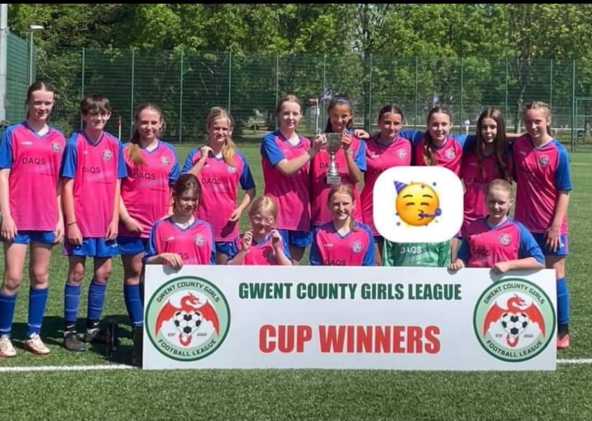 Congratulations to Lucie, Maddie, Seren, Lucia, Ruby, Willow, Lexi, Morgan, Emily and Ava who were part of the Caldicot Town u13 girls team who won the u13 Gwent Cup. Well done girls, amazing news 👏 <a href="/CaldicotLadyFC/">Caldicot Town Ladies</a> <a href="/CaldicotTownAFC/">Caldicot Town AFC</a>
