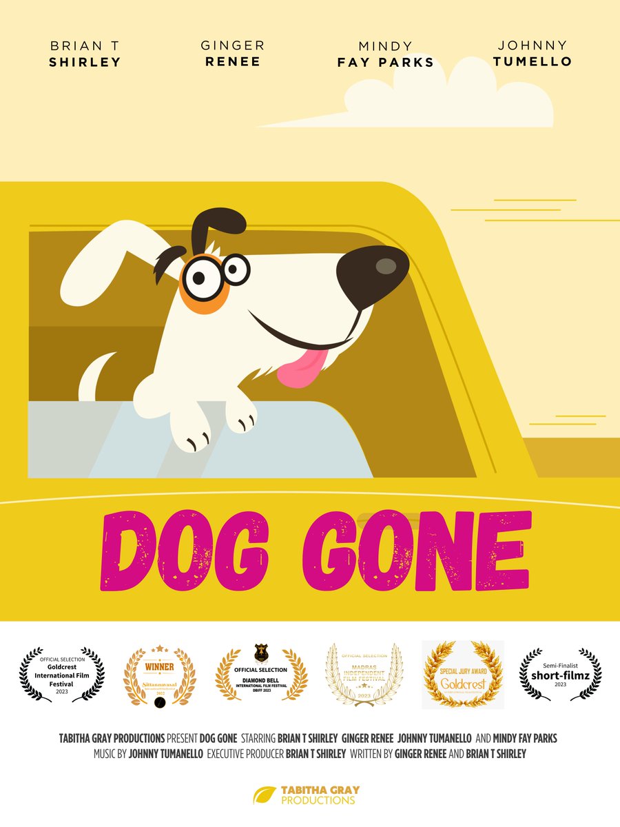 Congrats to Ginger Renee!! 'Dog Gone' won 'Best Short Script/Screenplay' at the Broadleaf International Film Festival!!