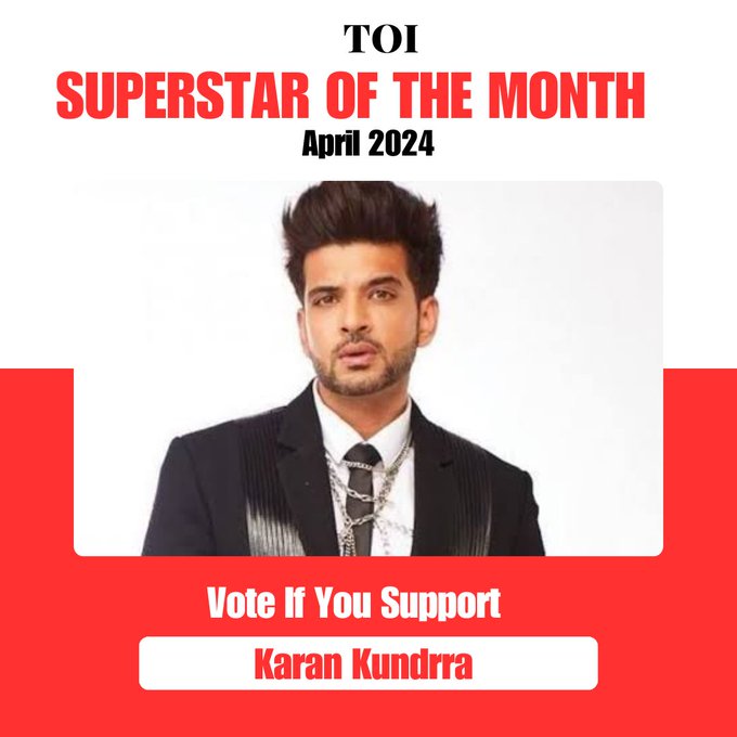 Vote if you Support - #KaranKundrra  

1 Like = 3 Points 
1 Retweet = 5 Points 
1 Bookmark = 2 Points
1 Reply = 10 Points 

Winner Announcement on May 30 At 6 PM

Follow us for more updates.