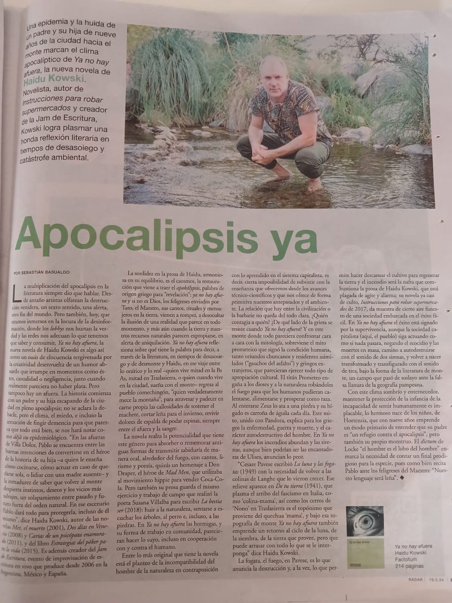 Hermosa nota de Ya no hay afuera en <a href="/pagina12/">Página|12</a>
Gracias por la lectura. Espero que los lectores lleguen al mismo estado emocional cuando visiten el monte.
pagina12.com.ar/736092-ya-no-h…