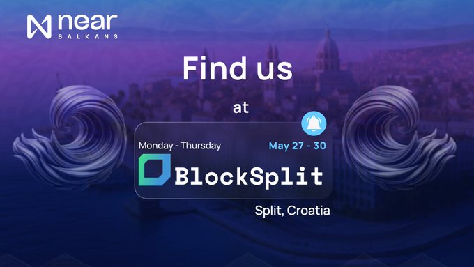 PlanetaVeNEARa's tweet photo. Excited to announce @NEARbalkan participation at @BlockSplit - the ultimate Web3 conference in Croatia! 🌊 Join their team, attend  talks, and let’s connect for an amazing experience. Only 7 days left, don’t miss out! 🚀

 #BlockSplit #Web3 #NEAR #NEARbalkan https://t.co/QhI4eh9xFS