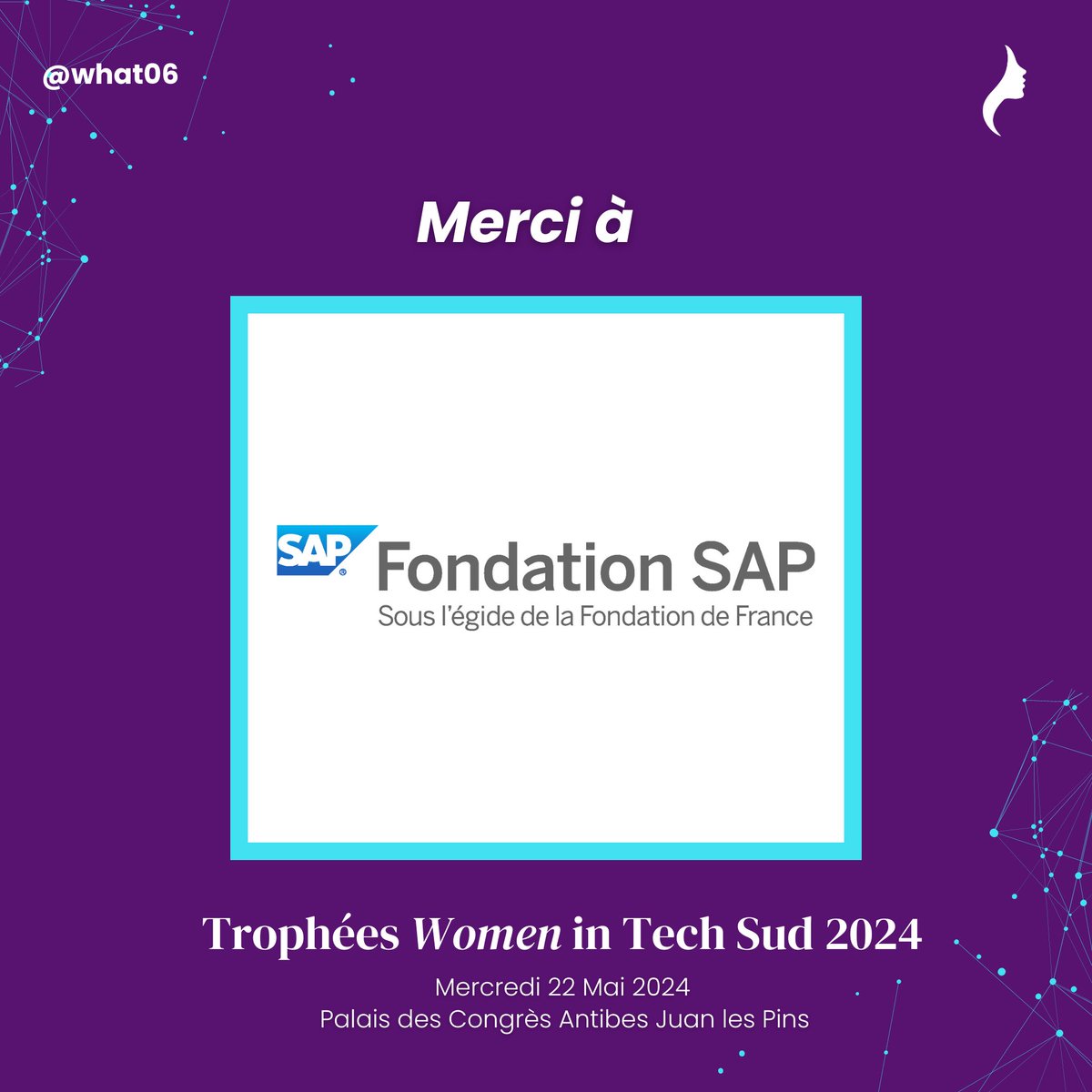 📣 Merci à La Fondation SAP France de soutenir les Trophées Women In Tech Sud 2024 🙏

SAP est convaincu que le numérique est un levier pour l’atteinte des objectifs de développement durable. 
🎟️ Inscription helloasso.com/associations/w…

 #SAP4Good #TWITS2024 #WHAT06 #womenintech