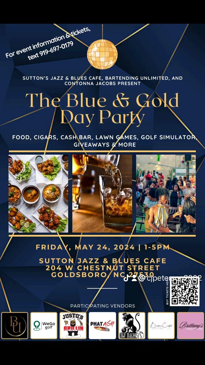 Tickets 🎟 going fast!!
Get yours today! 
Text Tix to 919.697.0179 or 
Click Here: eventbrite.com/e/the-blue-gol…