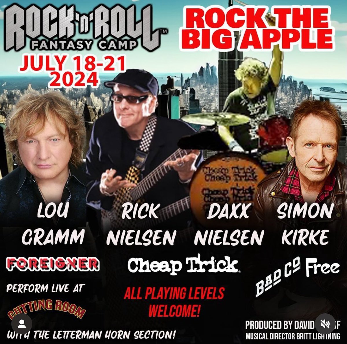 RockFantasyCamp's tweet photo. You on Stage with Rock Stars!
Learn from Legends!
https://t.co/btQljmZLdQ
For #guitarists, #vocalists, #keyboardists, #drummers, #bassists and more!
For Adults and Teens of all levels!
Call us at 888-762-2263
#guitar #guitarplayer #guitarist
#drums #drummer #playdrums
#vocals https://t.co/YwYKpV5Uat