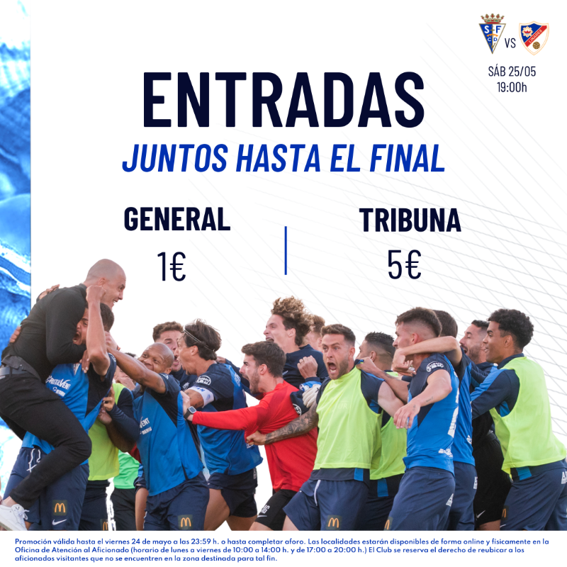 SanFernando_CD's tweet photo. 🏟️🔥 ¡ESTE SÁBADO LLENAMOS EL IBEROAMERICANO!
🤯 𝟭€ entrada de 𝗚𝗲𝗻𝗲𝗿𝗮𝗹 𝘆 𝗙𝗼𝗻𝗱𝗼𝘀
🤪 𝟱€ entrada de 𝗧𝗿𝗶𝗯𝘂𝗻𝗮
📌 Disponible online y en la Oficina de Atención al Aficionado.
ℹ️ Toda la info aquí: https://t.co/XXKnraiWfe
#JuntosHastaElFinal 💙
