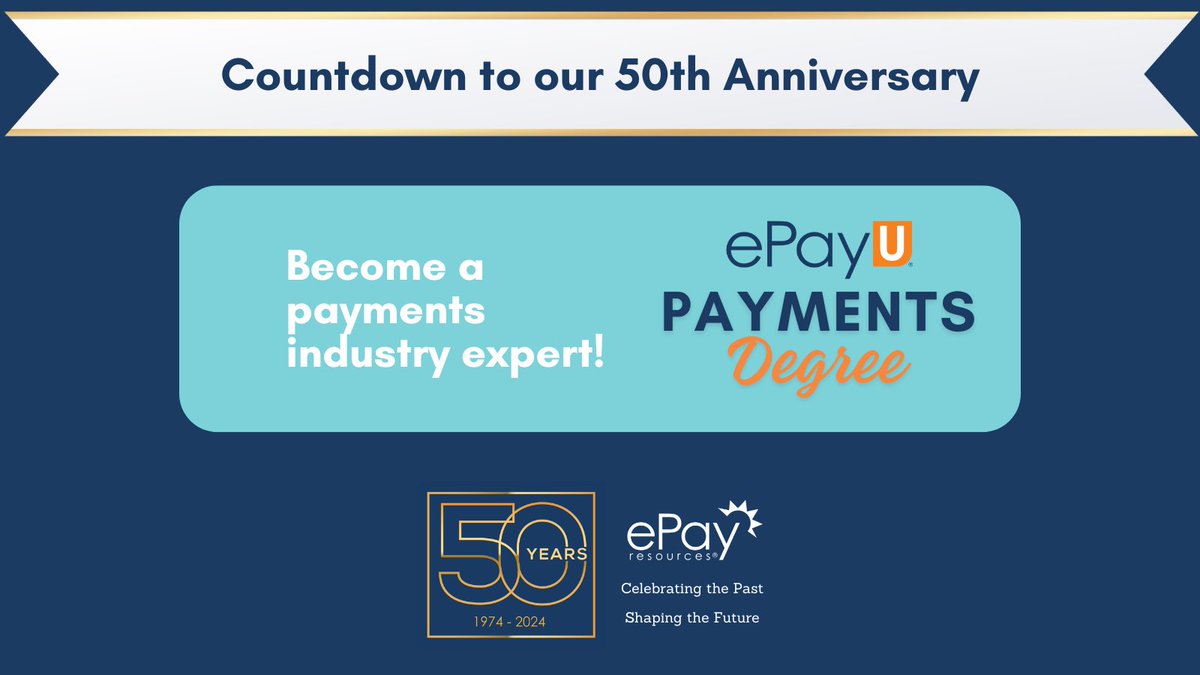 The ePayU Payments Degree is perfect for those new to the payments industry or wanting to solidify and expand their general understanding of a broad range of payment types and networks.
Learn More: epayu.epayresources.org/payments-degre…
#payments #professionaldevelopment #degree #memberbenefit