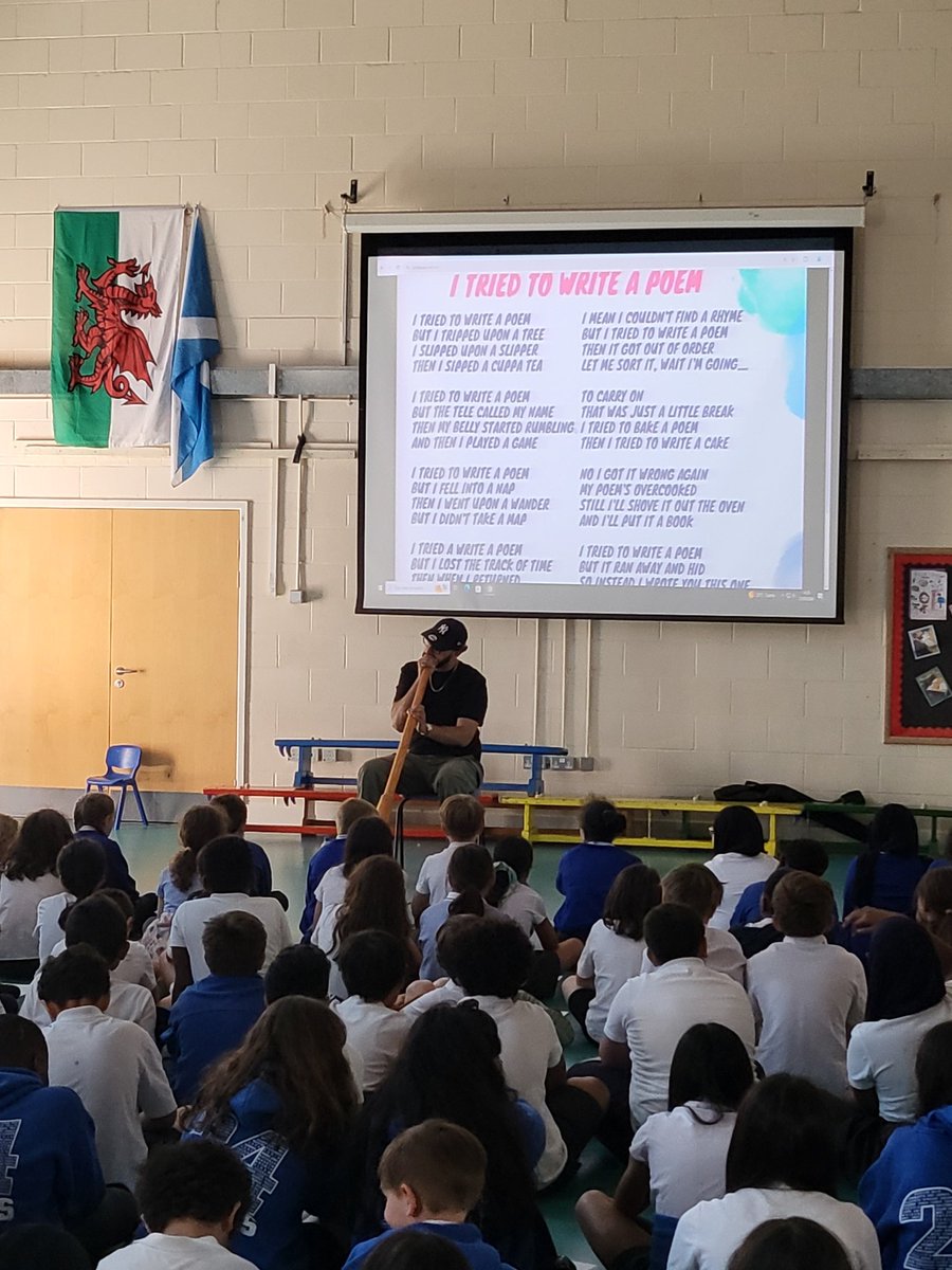 We kicked off our Poetry Slam week with an amazing visit from <a href="/ZohabZee/">Zohab Zee Khan</a> Khan. He's a really inspiring performance poet, who treated us to a musical performance on the didgeridoo too!