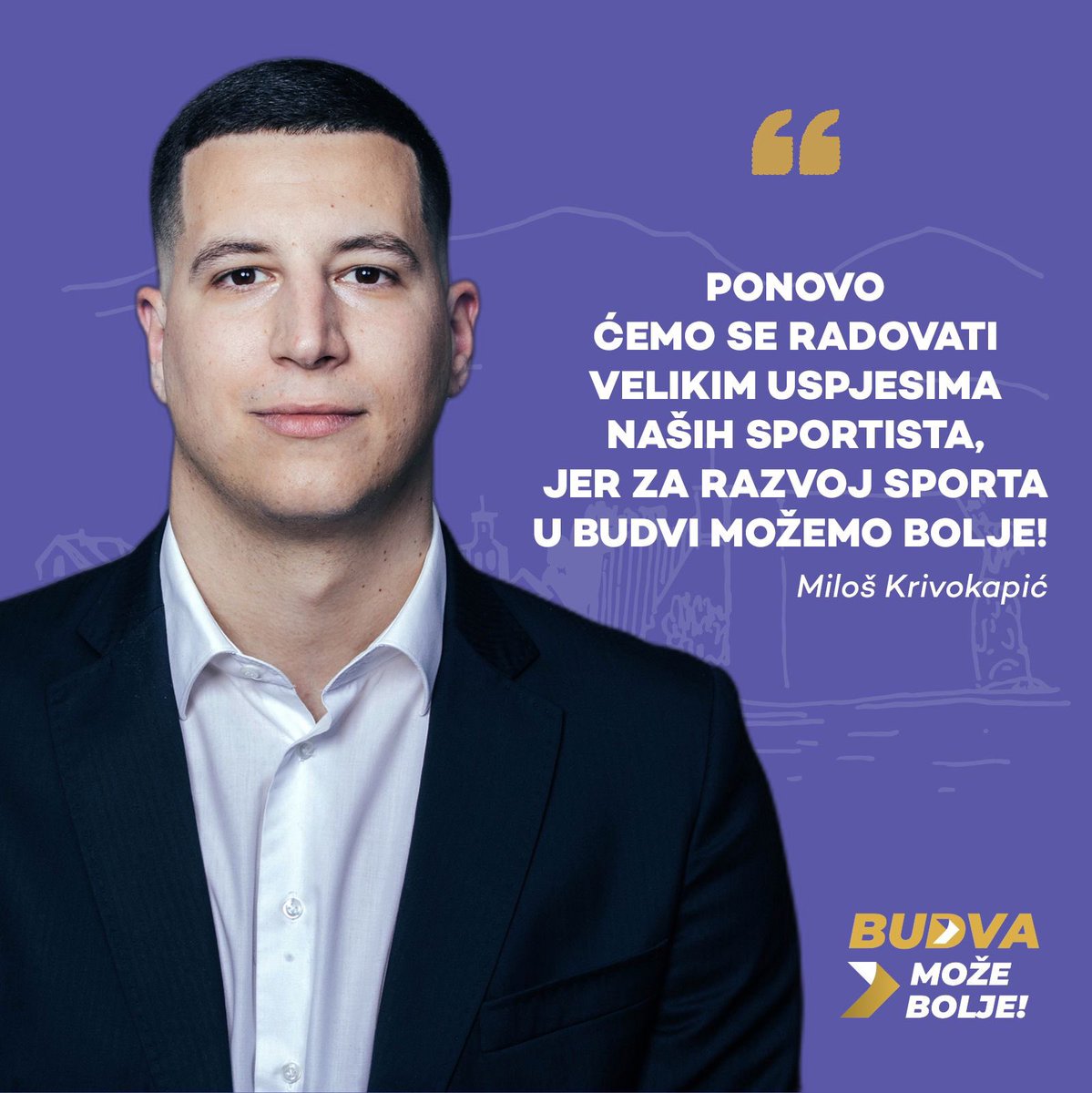 🙌 Miloš je kandidat za odbornika na listi #BudvaMožeBolje i ima nešto važno da ti poruči! 👏 🗳️✍️ U nedjelju, 2️⃣6️⃣. maja, izađi na lokalne izbore i biraj ljude kakvi su potrebni #Budva da je promijene nabolje - biraj Miloša, zaokruži 6️⃣! ✔️