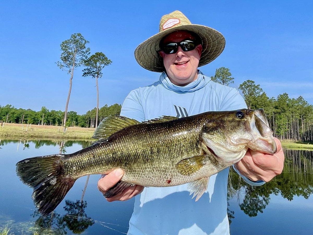 OTWSchalls's tweet photo. The first cast with a topwater propeller bait, and this monster exploded on it and shot three feet in the air, coming down with a huge belly flop that sent water splashing everywhere. It only got better from there. 🎣 https://t.co/KNceTSIjPy