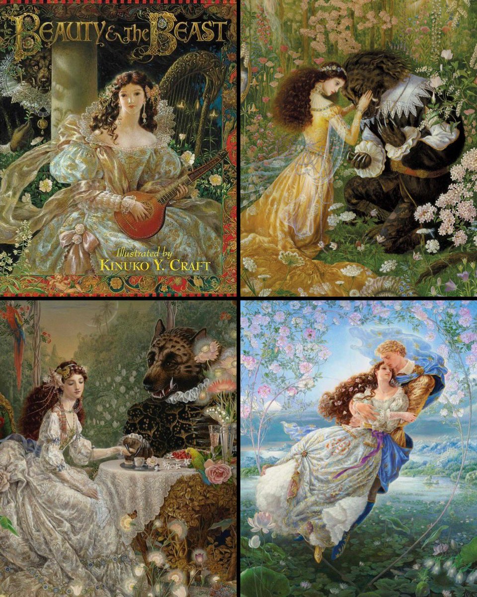 Illustrations by Kinuko Y. Craft for Beauty and the Beast