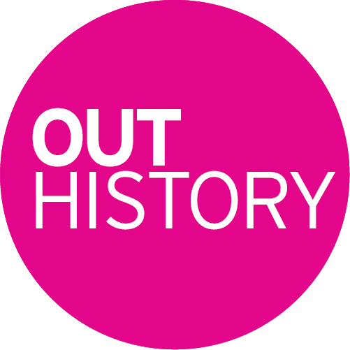 OutHistory's tweet photo. We have a fabulous new logo, thanks to designer Jeff Raby! Thanks also to Joey Plaster and the OutHistory Advisory Board. Over the next few months, you'll start seeing the new logo replace our existing ones on our website, social media, newsletter, and fundraising appeals. https://t.co/U5LHdo4dWW