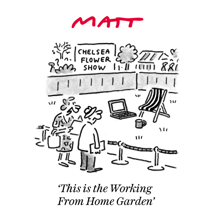 MattCartoonist's tweet image. 'This is the Working From Home Garden'

My latest cartoon for tomorrow's @Telegraph

Buy a print of my cartoons at telegraph.co.uk/mattprints

Original artwork from chrisbeetles.com