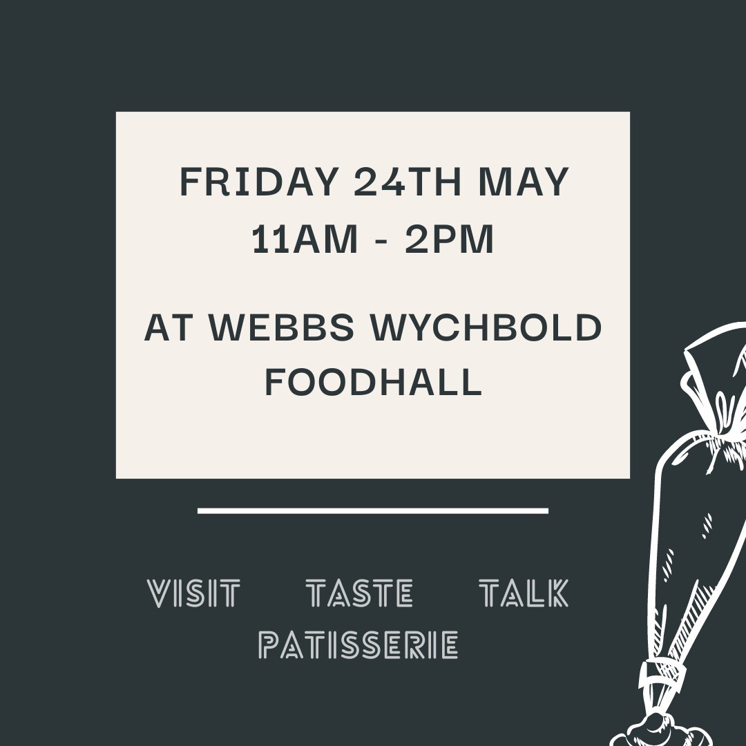 Get ready for a treat at Webb's! We're rolling in with our tasting trike on Friday, May 24th. Swing by the food hall, grab a bite and come say hello!🍰 🎉 ☕ 
#Patisserie #Cake #freesamples #Happyfriday