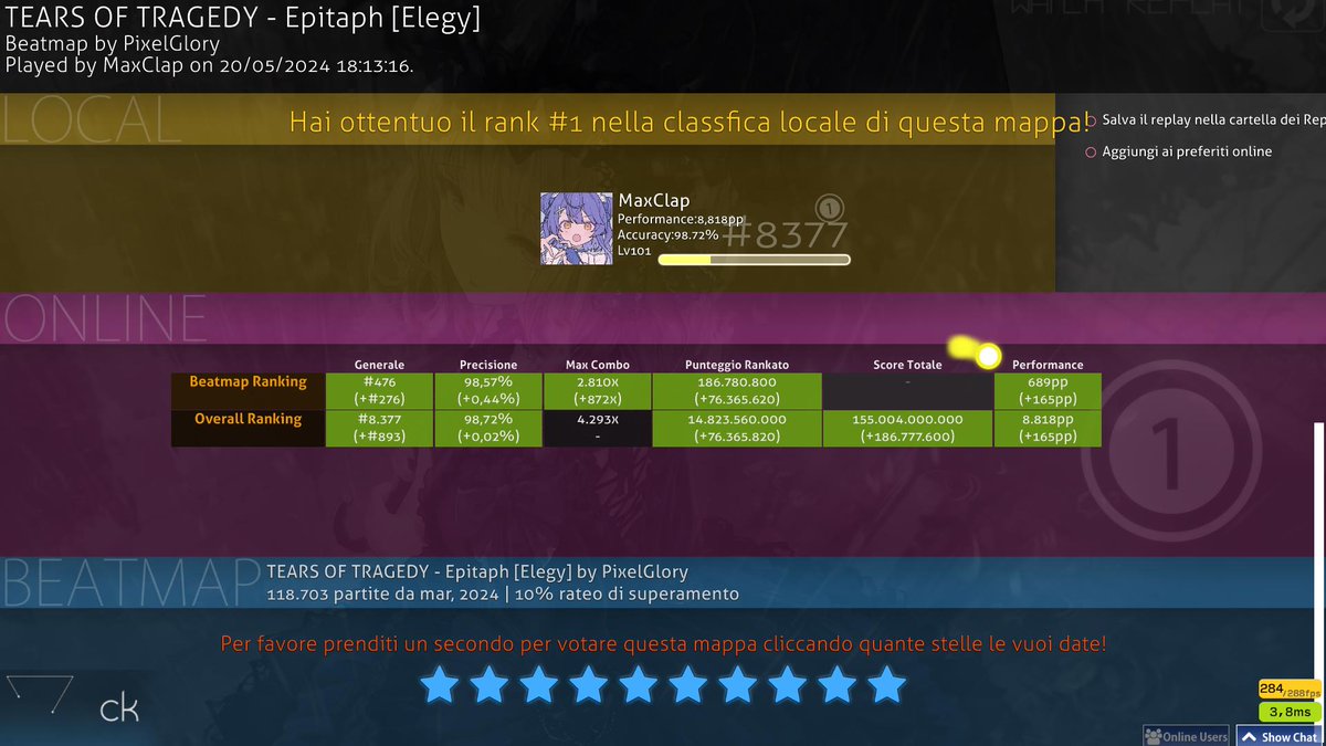 clap_max's tweet image. 700 PP choke (again)