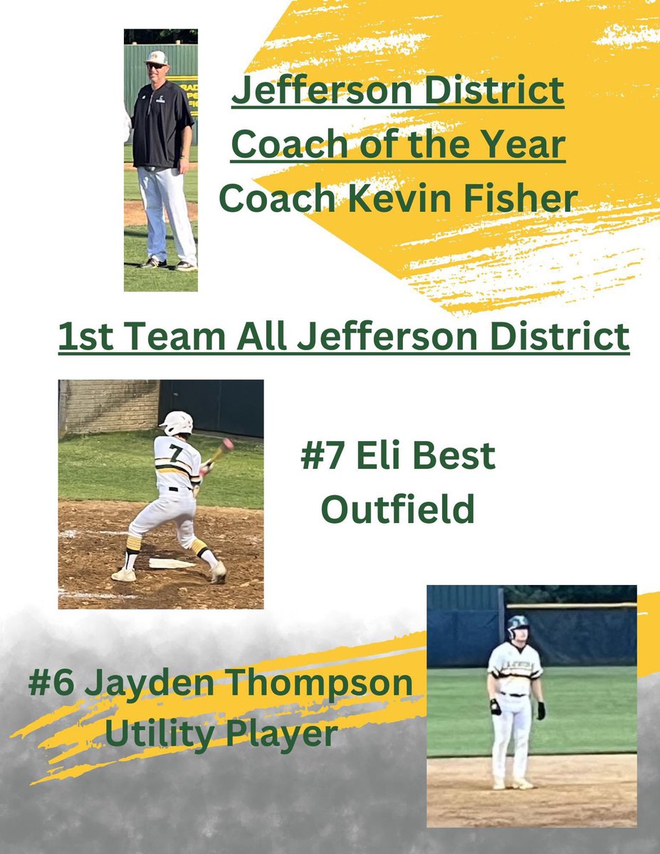 jay6thompson's tweet photo. Blessed to be named Jefferson District Player of the year. Thank you to my teammates for always having my back. Season isn’t over yet we still have work to do. @Louisa_Baseball @SoxHype @EliteSquadVA @SquadUpESV @ksallday19 https://t.co/dIf33XC2mw