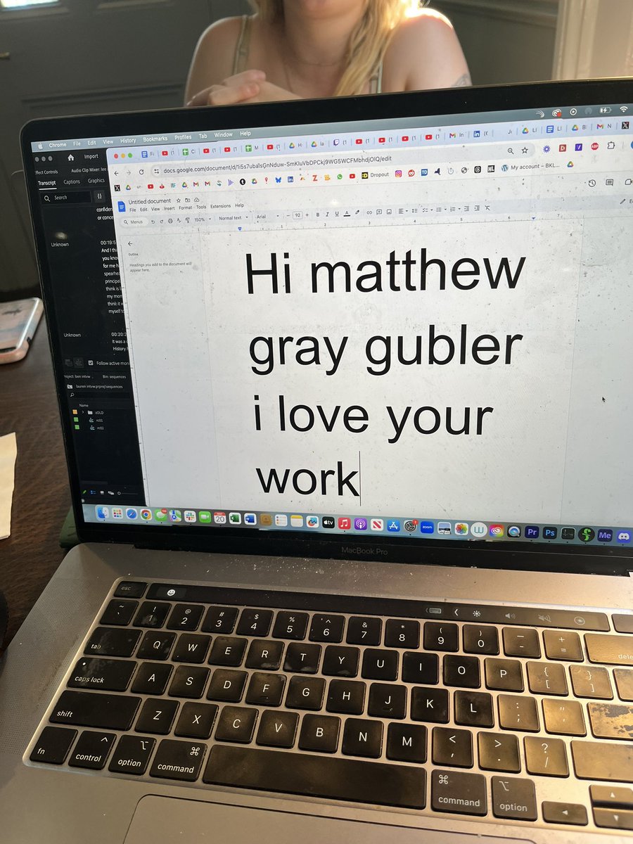 at a cafe and matthew gray gubler just walked in. i dont want to bother him but we’re sitting by the door so hopefully he sees this on his way out