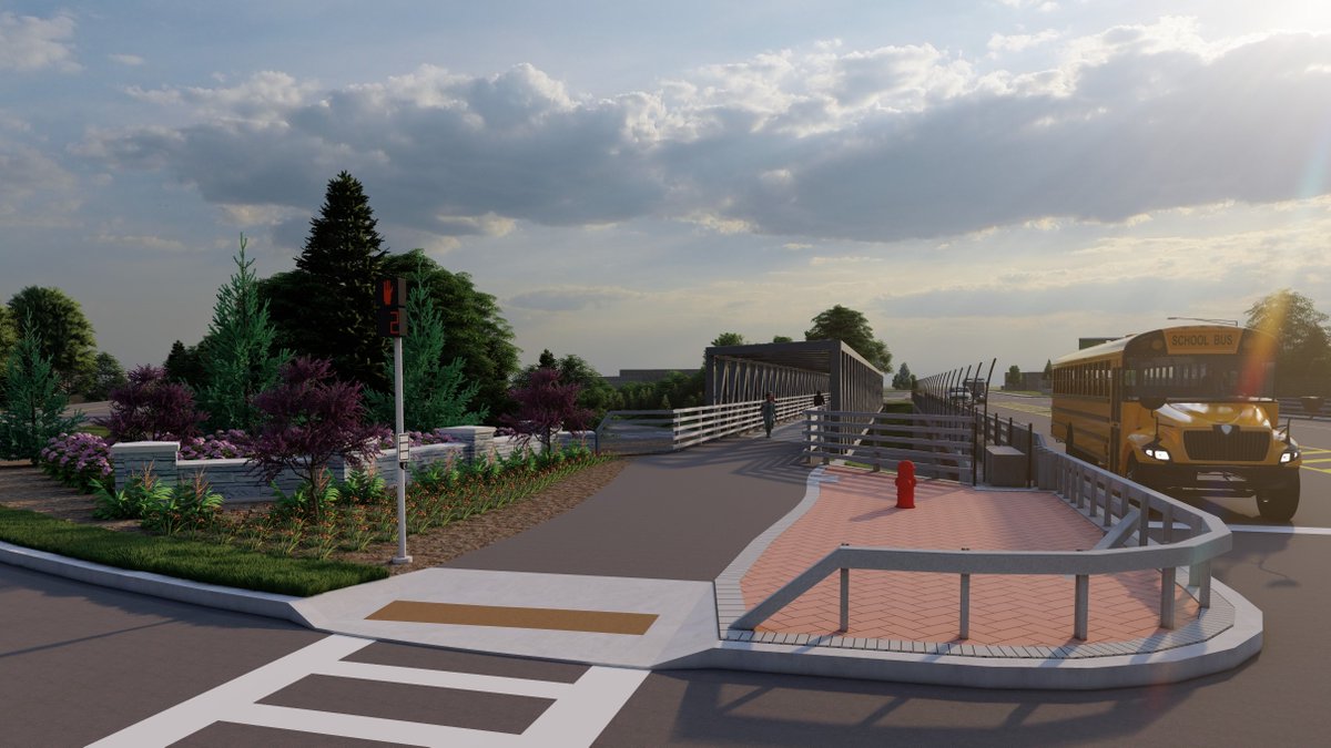 Work will begin on a new pedestrian/bicycle bridge on Route 9 in Tarrytown (Westchester County) after Memorial Day. @NYSDOT is a partner on this project, which extends the @GMMCB side path a mile south and includes many other improvements. Press Release: on.ny.gov/4auxKNp