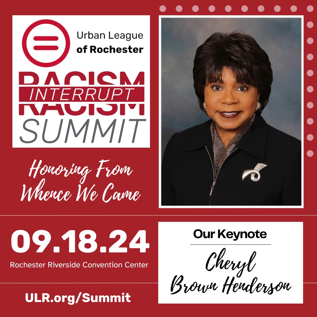Friday marked the 70th anniversary of the historic Brown v. Board of Education decision, outlawing school segregation.

To honor this, we welcome, Ms. Cheryl Brown Henderson, daughter of Rev. Oliver Brown, the case's lead plaintiff, as our Interrupt Racism Summit keynote speaker.