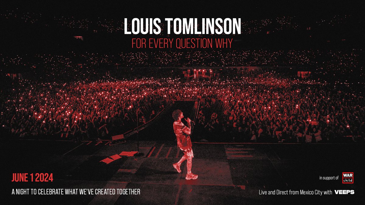 June 1st! Join @Louis_Tomlinson LIVE on @Veeps from Mexico City's Autódromo Hermanos Rodríguez as he makes history as the first male solo artist to headline this iconic venue, home of the Mexican F1 Grand Prix! Your ticket also includes a special encore on 6/2 with