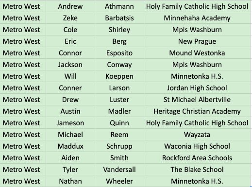 Your 2024 Metro West All Stars