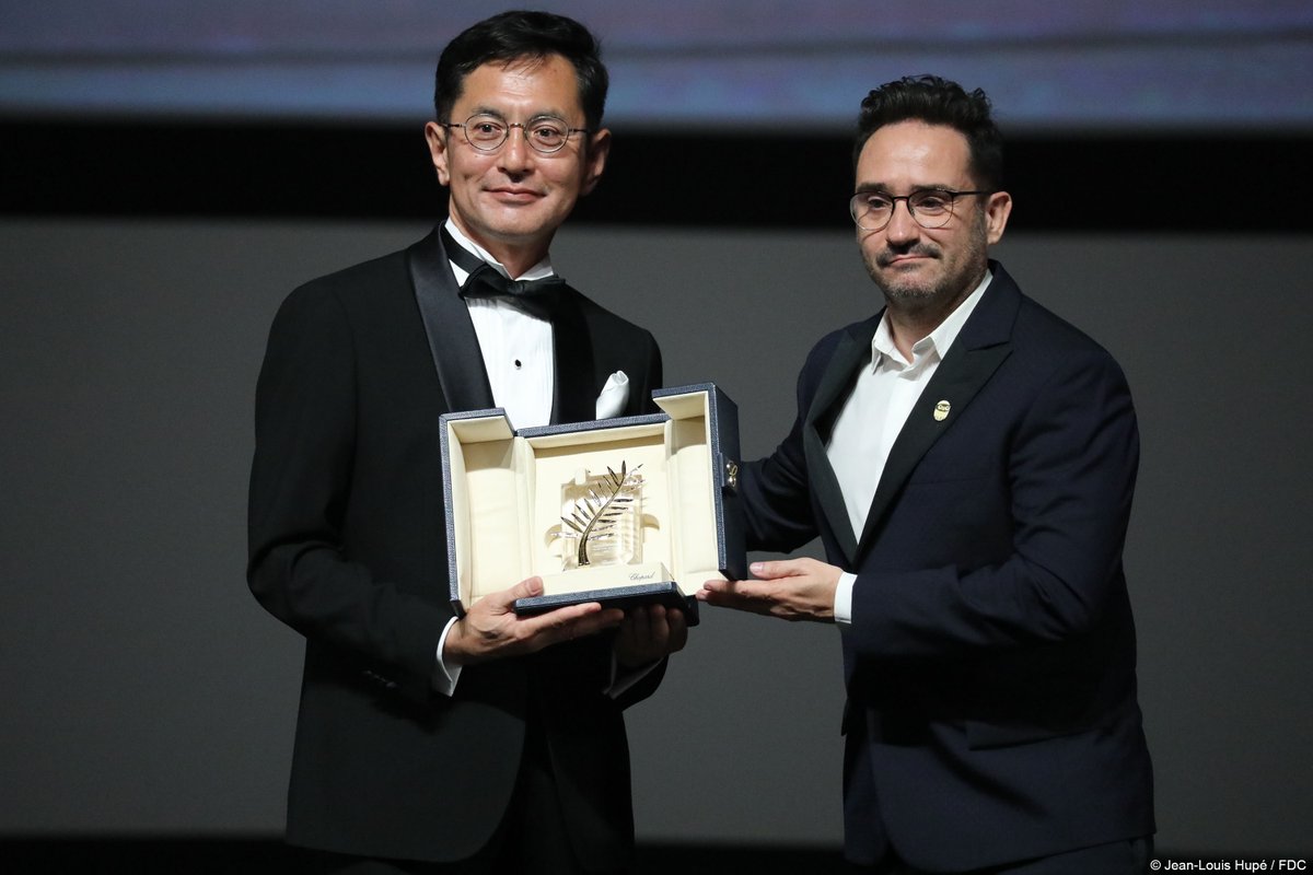 Gorō Miyazaki - Honorary Palme d'or for Studio Ghibli at #Cannes2024 ✨ 'Ghibli was created 40 years ago by Hayao Miyazaki, Isao Takahata and Tokuma Shoten. They are the studio's greatest contributors, but through this award I would like to associate all the work of the teams