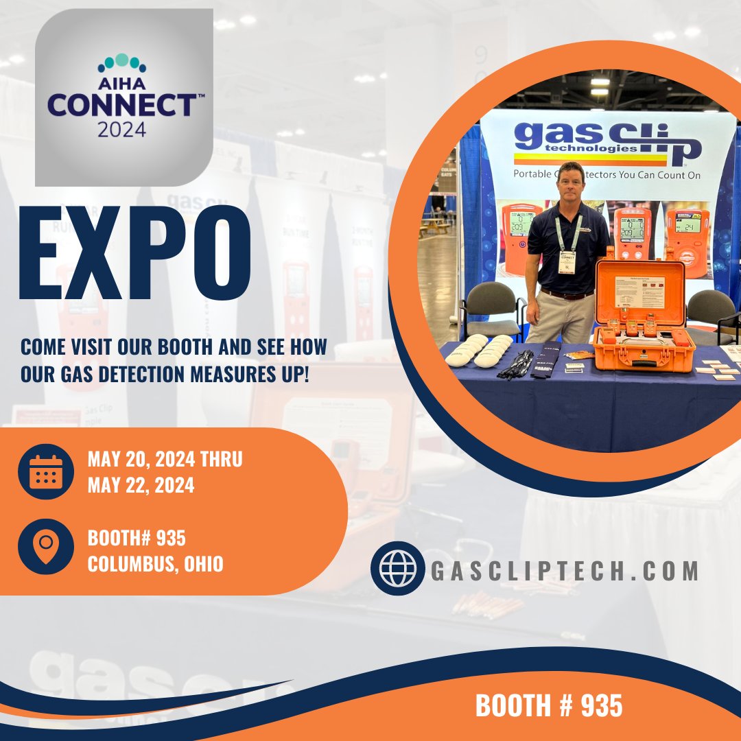 clip_gas's tweet photo. Find us at booth #935 at AIHA Connect 2024! #gasdetection #safety #oilandgas #airmonitoring #confinedspace https://t.co/vcCoTC5RQN