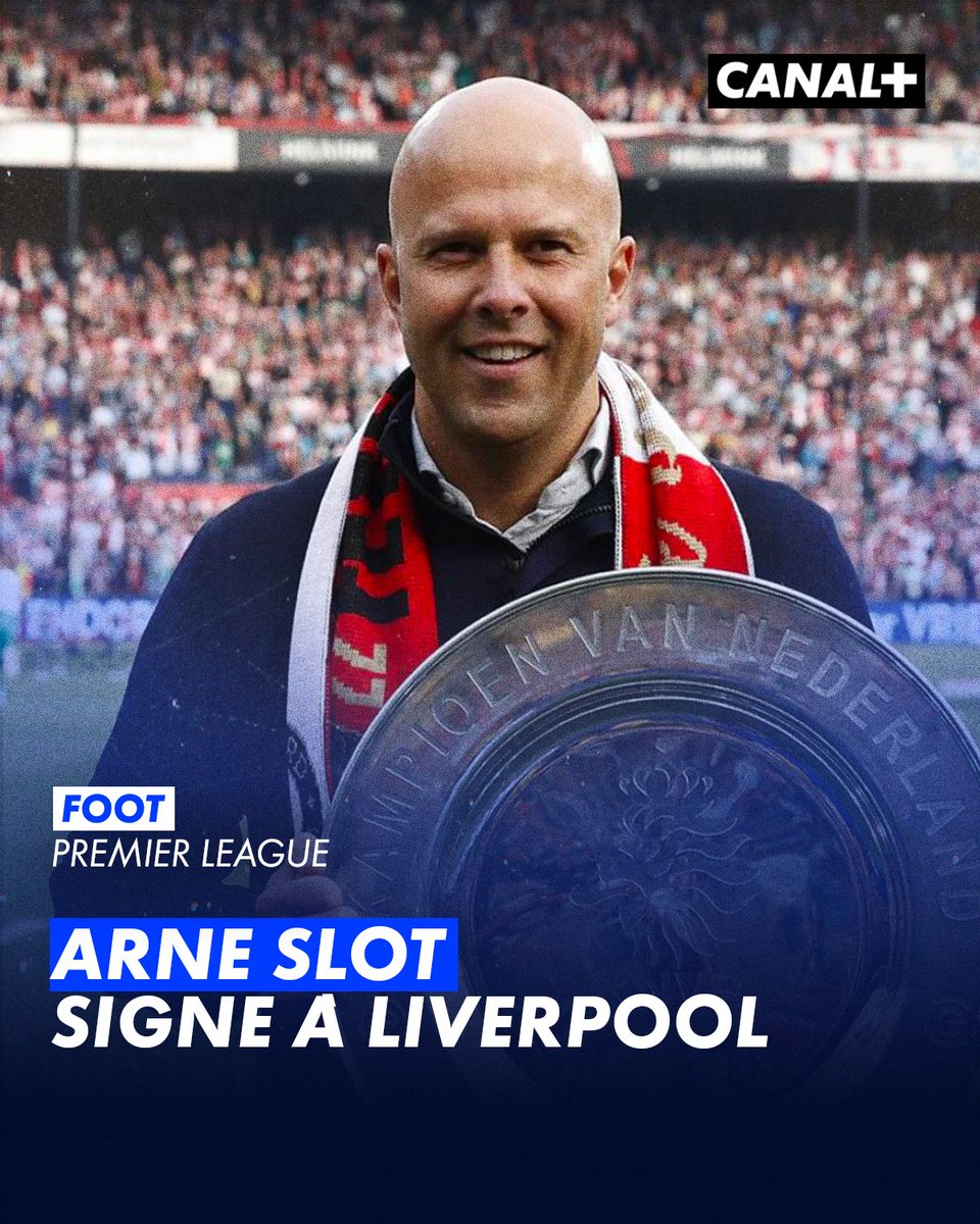 🚨 Liverpool officialise l’arrivée de Arne Slot pour prendre la suite de Jürgen Klopp sur le banc des Reds ! Le technicien hollandais entraînait le Feyenoord Rotterdam depuis 2021 avec qui il a notamment été sacré champion des Pays-Bas en 2023 🇳🇱