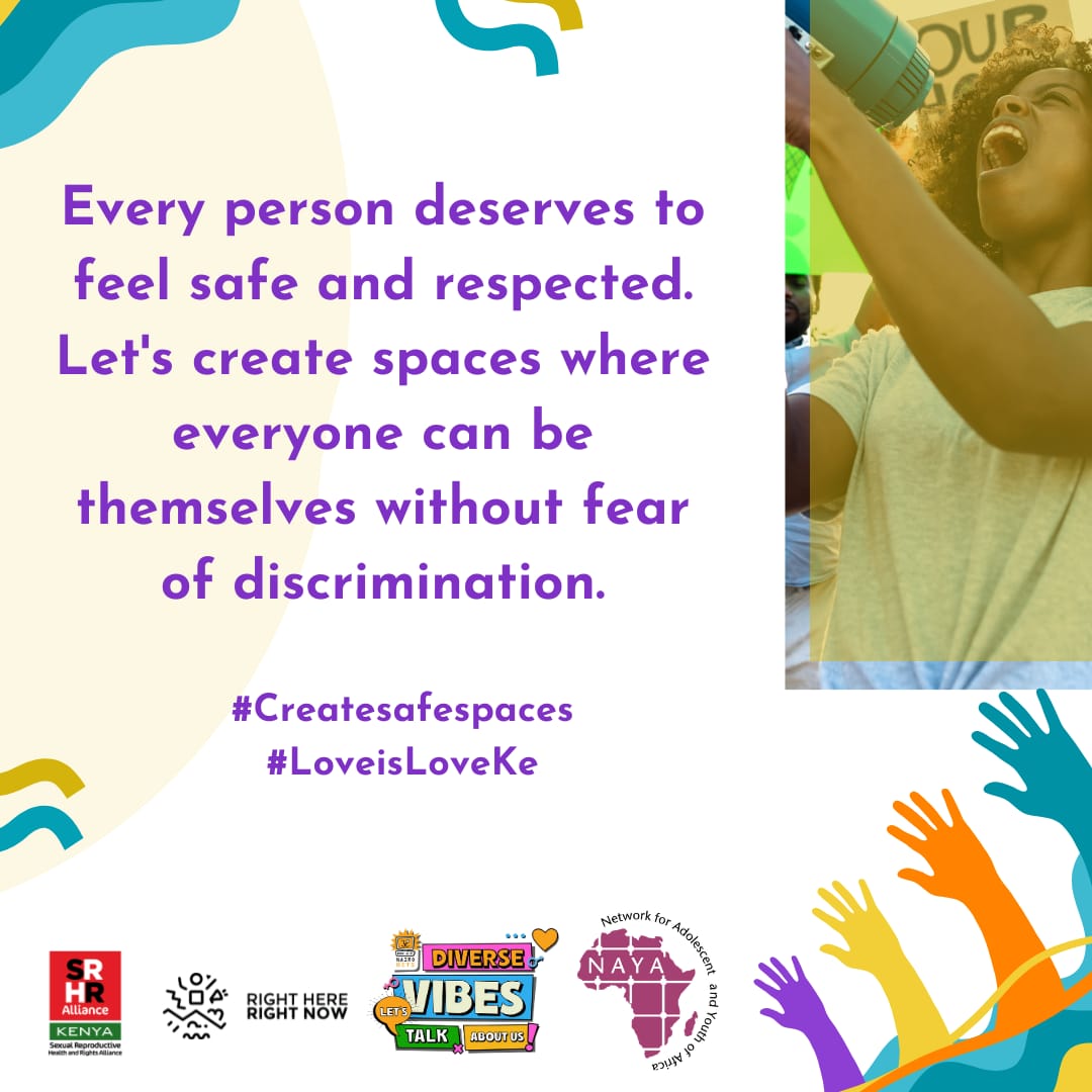 Everyone deserves to feel valued and respected. Let's work together to create a world where love and acceptance prevail #CreateSafeSpaces #LoveIsLoveKe @RHRNKenya @NAYAKenya @KenyaSRHR @Nairobits @lovemafrica @RaiseYourV_oice @CSA_Kenya