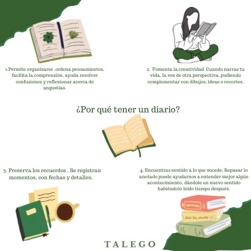 Talego2024's tweet photo. Los diarios son un registro de cada detalle de tu vida, en donde se narra describe y almacenan experiencias, vivencias y recuerdos. Es por esto que hoy te traemos 4 razones para empezar  tu diario. https://t.co/Bxdazk5TvN