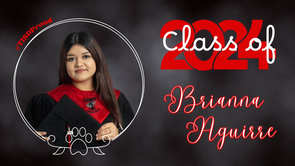 📢 Senior Spotlight 📢
Congratulations Miss Brianna Aguirre! 🎓🐾 #TISDProud