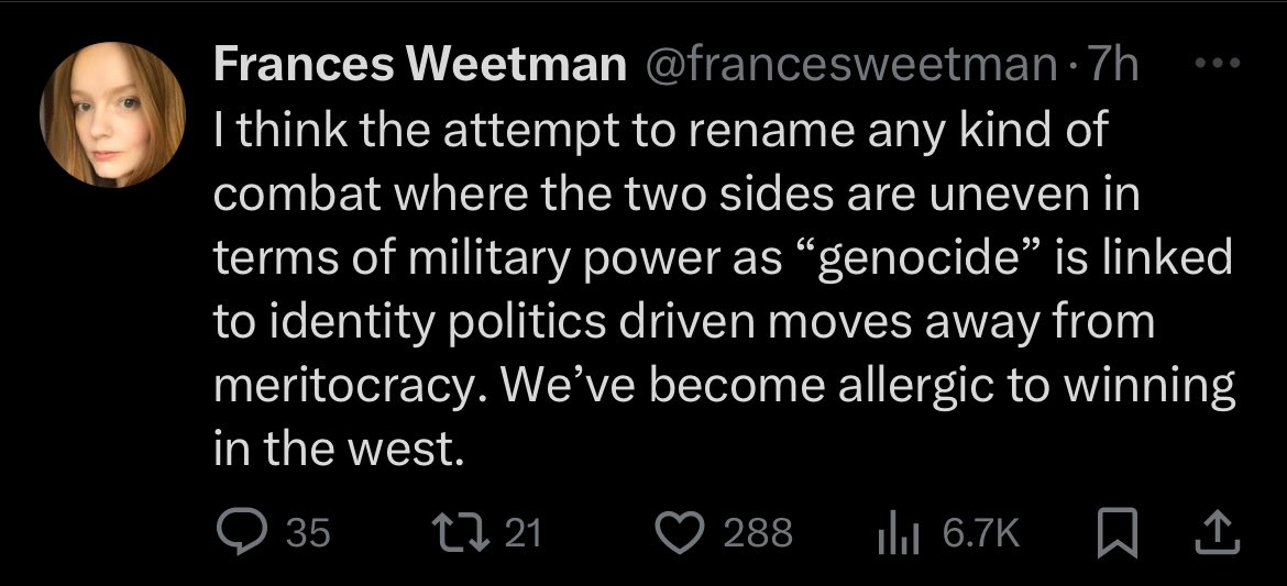 'It's only because the sides are unequal in military power that the wokerati are calling the killing of civilians and destruction of all civilian infrastructure genocide, it's identity politics gone mad' Imagine being this fucking dense, m'fer acts as a lens for distant stars.