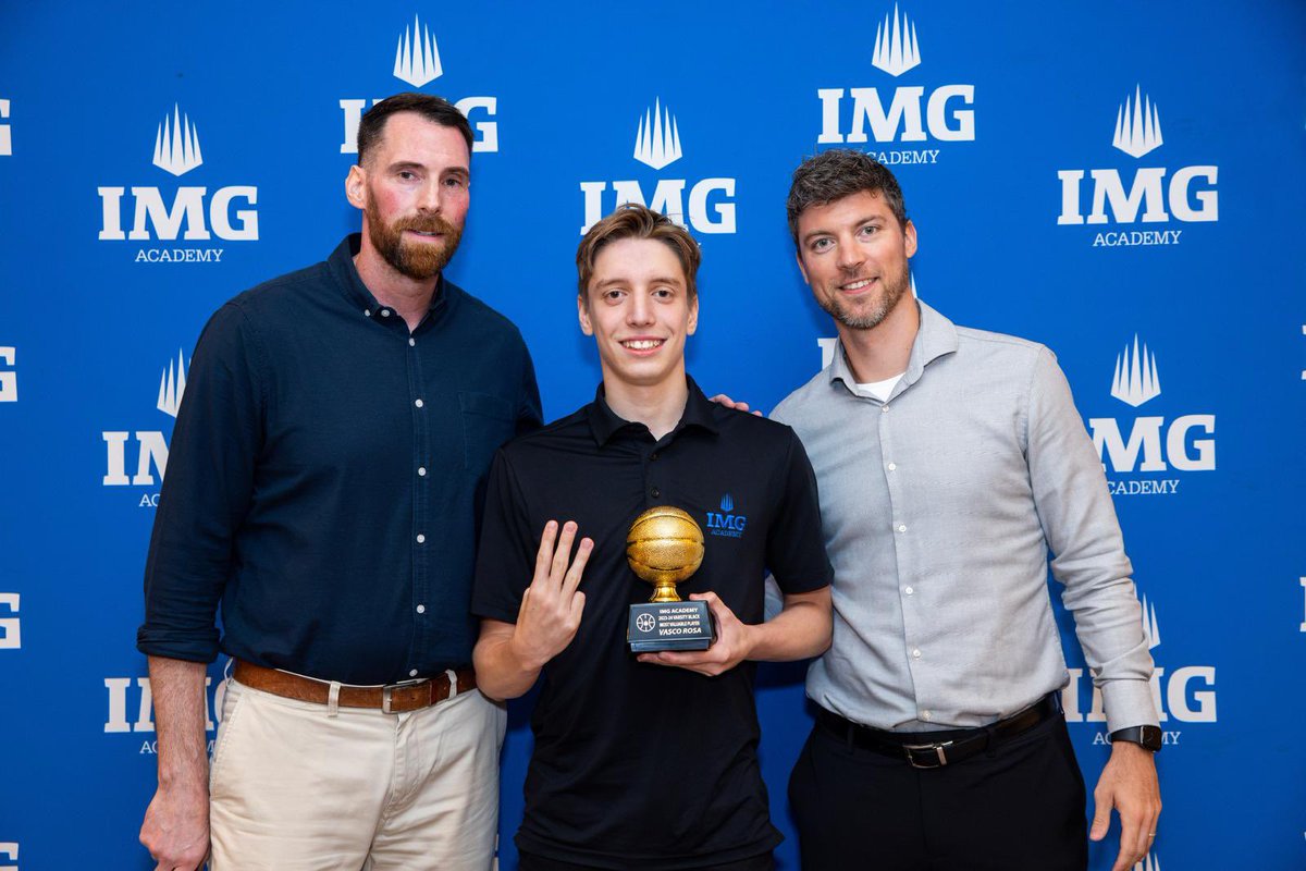 Vasco Rosa (@vascorosa9) on Twitter photo MVP Award for my team at IMG Academy. 3rd MVP in 3 years. Thank you to all my coaches that helped me throughout this season!
<a href="/TSadler21/">Tom Sadler</a>
@coachingbyjmf
<a href="/DanBartoWorld/">Barto’s Basketball World</a>
<a href="/CoachSutton/">Kevin Sutton</a>
<a href="/NCSAmbb/">NCSA Men's Basketball</a>
<a href="/IMGABasketball/">IMG Academy Basketball</a> MVP Award for my team at IMG Academy. 3rd MVP in 3 years. Thank you to all my coaches that helped me throughout this season!
<a href="/TSadler21/">Tom Sadler</a>
@coachingbyjmf
<a href="/DanBartoWorld/">Barto’s Basketball World</a>
<a href="/CoachSutton/">Kevin Sutton</a>
<a href="/NCSAmbb/">NCSA Men's Basketball</a>
<a href="/IMGABasketball/">IMG Academy Basketball</a>
