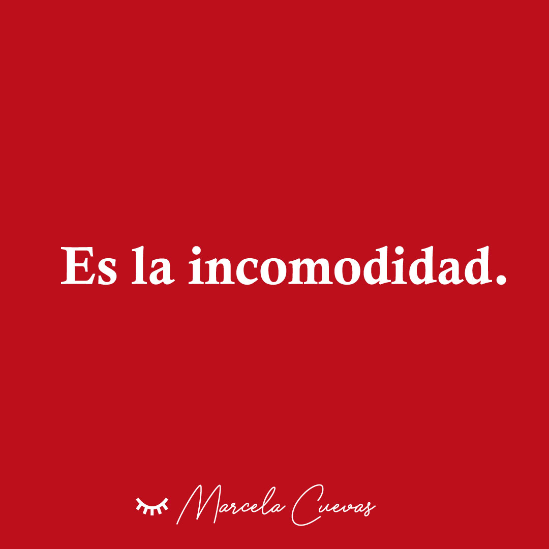 Yo siempre digo que la incomodidad es una señal de que debemos alejarnos de situaciones, personas o pensamientos que no nos hacen bien, para encontrar lo que sí lo hace.
¿Quieres construir la vida que deseas? ¡Agenda una consulta conmigo! Directamente en marcelacuevas.mx.