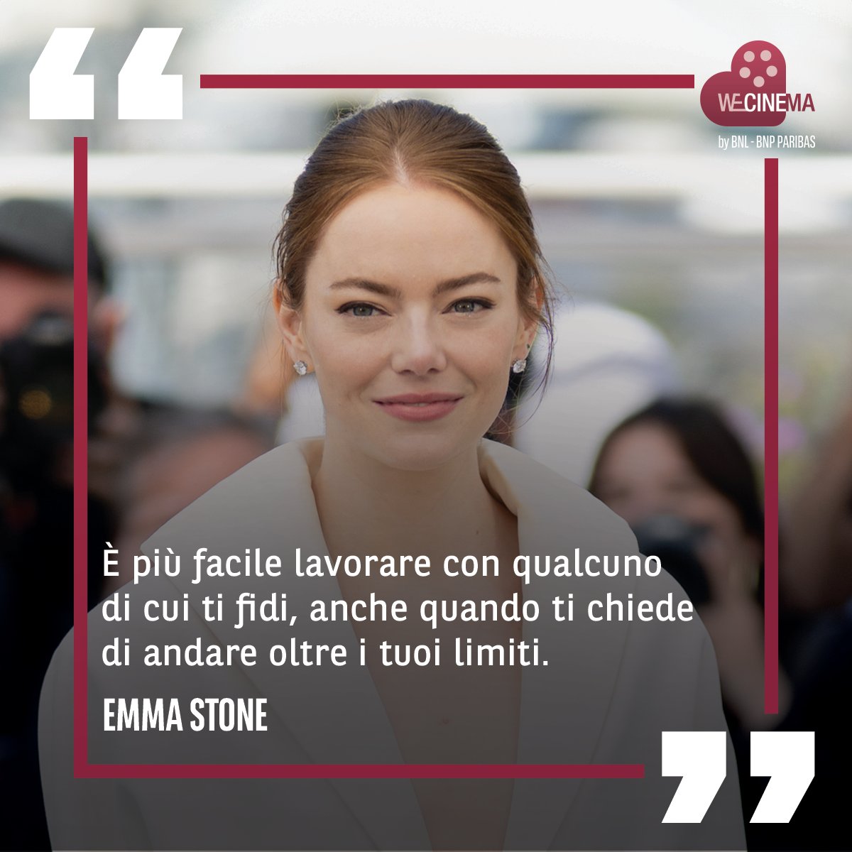 Queste le belle parole dell’eclettica #EmmaStone per il regista #YorgosLanthimos sulla loro intesa lavorativa, quest’anno insieme per la seconda volta, ora in Concorso a Cannes con #KindsofKindness.

#welovecinemait #WeLoveCannes #FestivaldiCannes2024 #FestivaldiCannes