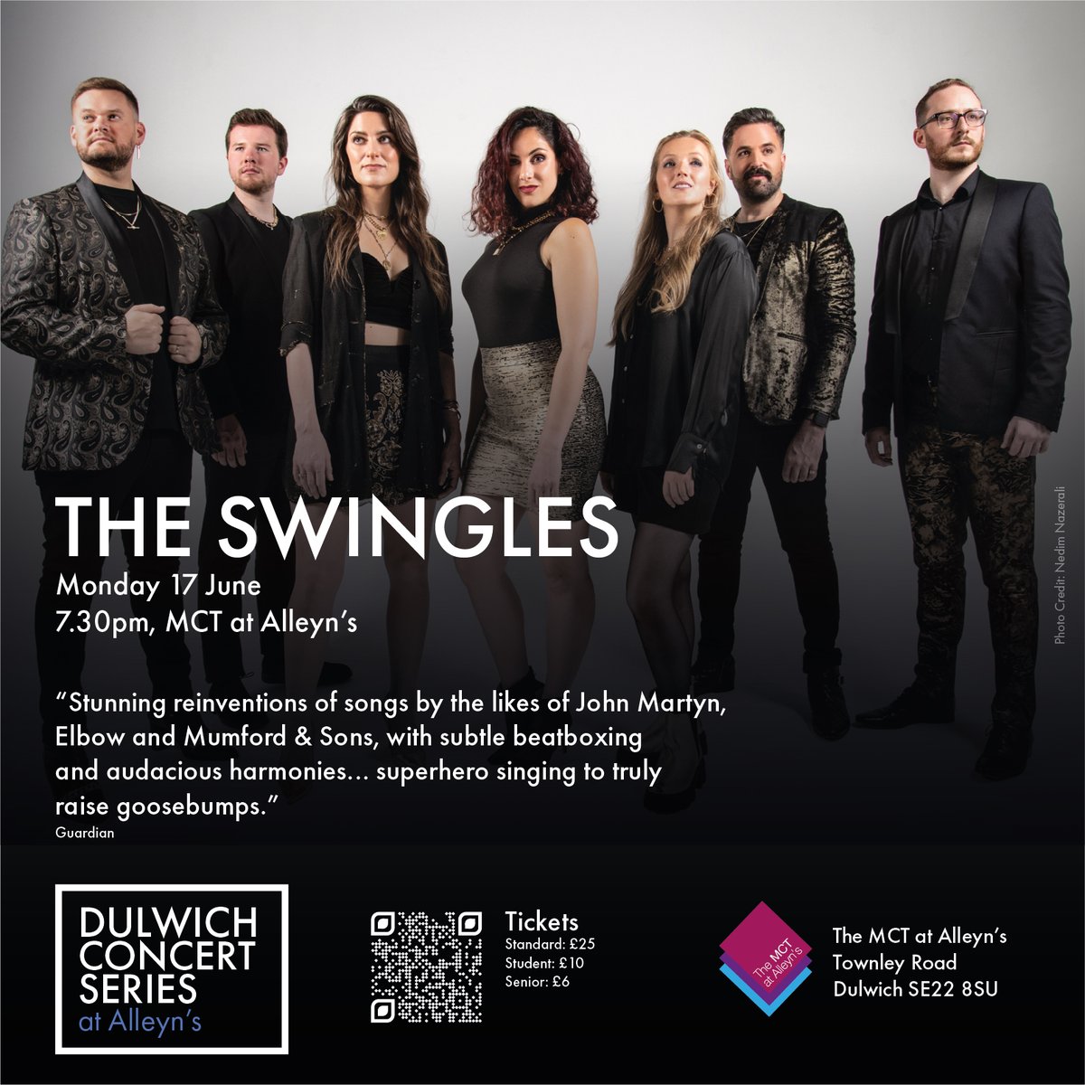 We’re so excited to have five-time Grammy Award-winning vocal group, The Swingles <a href="/swinglesingers/">The Swingles</a>, featuring alumna <a href="/JoGoldsmithE/">Jo Goldsmith-Eteson</a> (Roper’s 2002) perform at Alleyn’s on 17 June! Book your tickets at: ow.ly/FAOQ50RNG08 - they are selling fast! #AlwaysAlleyns #AlleynsMusic