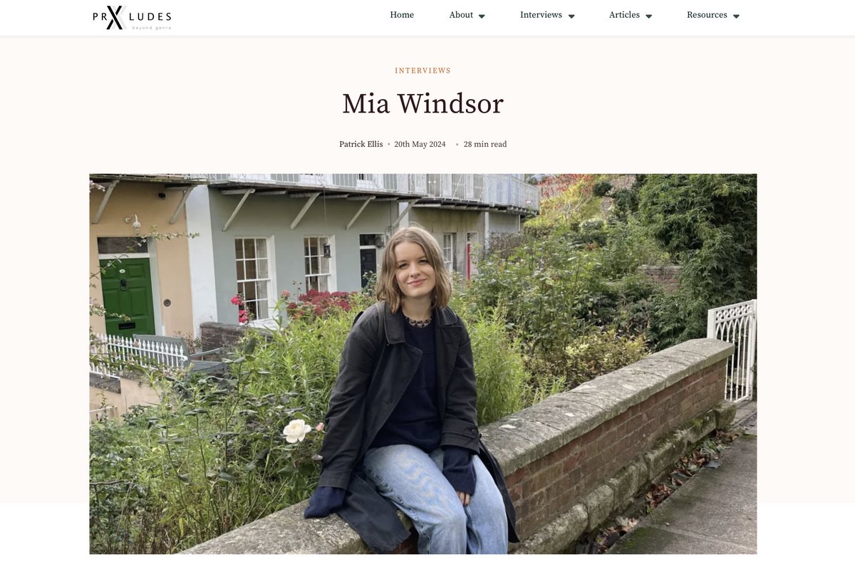 The May edition of @prxludes is out today, which features my interview with composer, improviser and @UniversityLeeds PhD researcher Mia Windsor. Read in full here: prxludes.net/2024/05/20/mia…