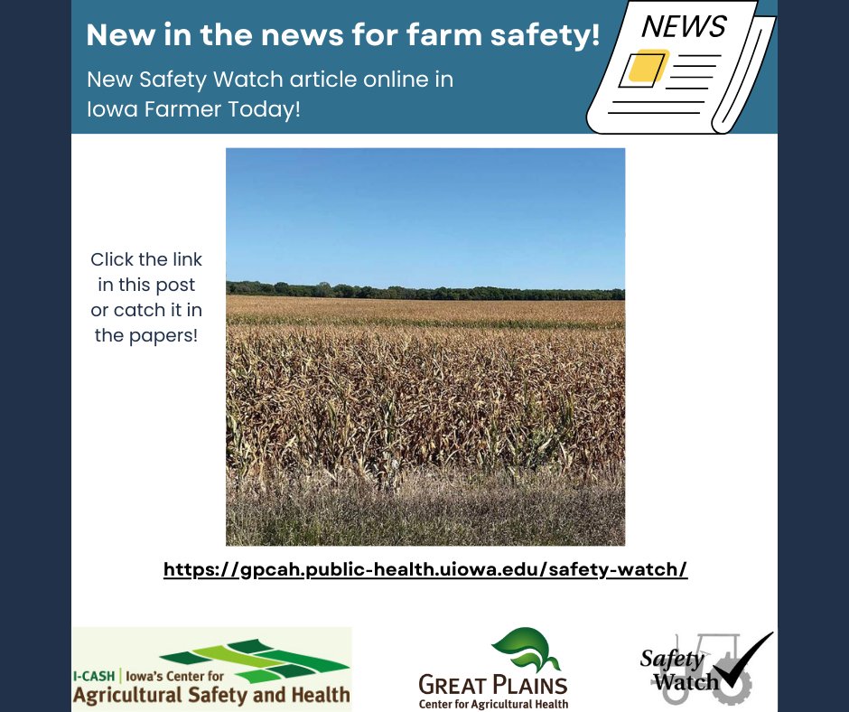 GPCAH's tweet photo. Check out the May #SafetyWatch article in #IowaFarmerToday. This month's topic is on the mental health effects of drought. Go to https://t.co/vcFIxmsWrL or find a pdf version of the article here: https://t.co/EmGNDmb5lr... #mentalhealthawarenessmonth https://t.co/SwRZmOmqNI