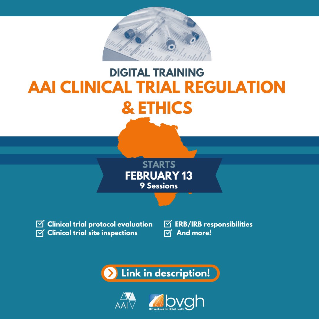 Tomorrow (May 21) is the 10th session of our free Clinical Trial Regulation and Ethics Digital Course! This week: Inspection Process and Corrective Action Plans for GCP. Register here: us06web.zoom.us/webinar/regist…