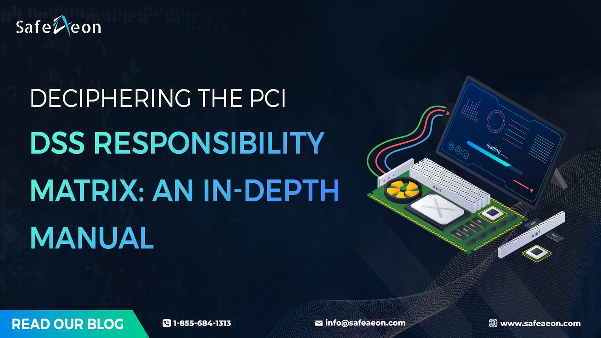 Unlock the PCI DSS Responsibility Matrix with our comprehensive guide. Strengthen your compliance strategy and secure transactions.

Read more: ow.ly/xwl550RtY38
.
.
.
#Cybersecurity #Safeaeon #PCIDSS #CyberDefense