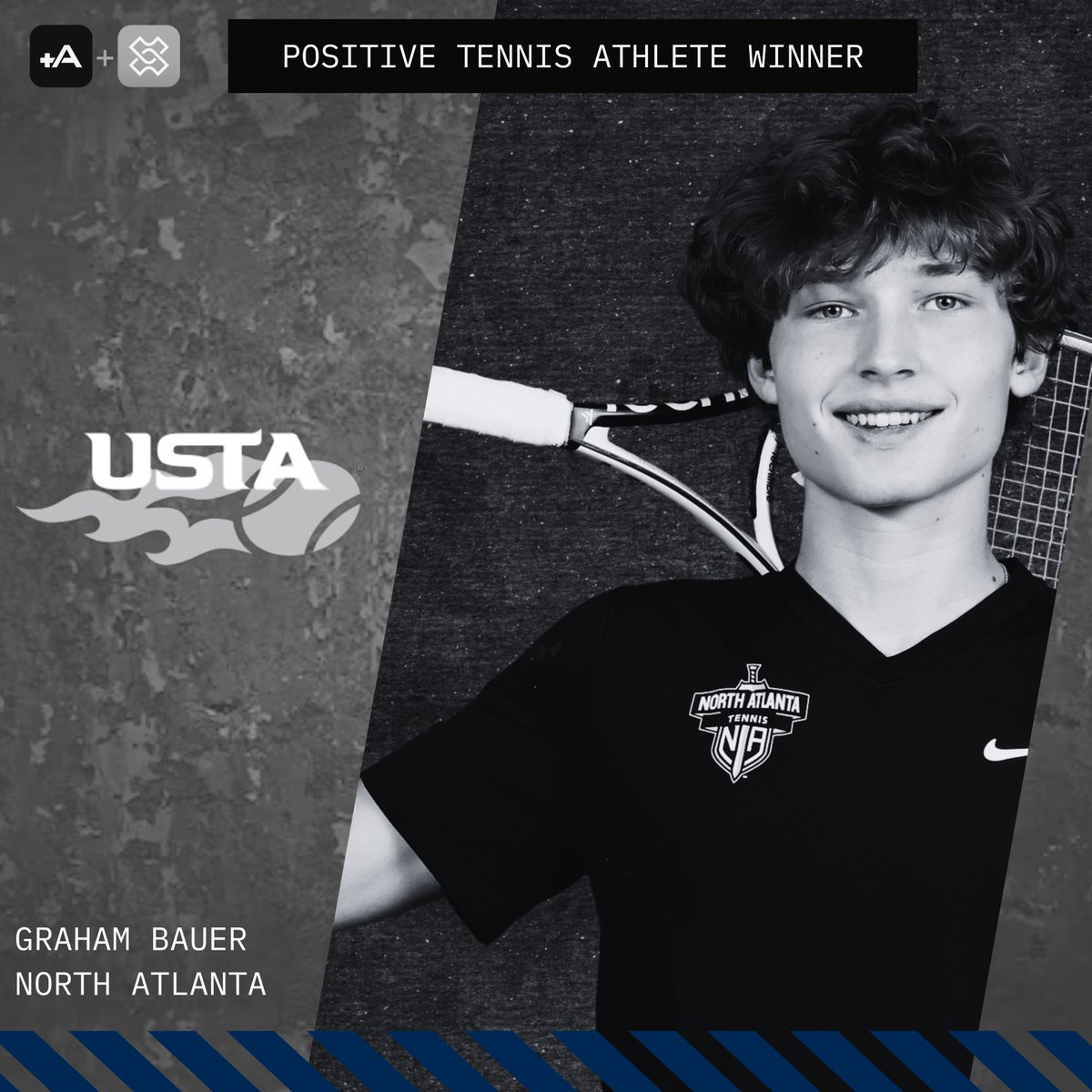 Congratulations to Graham Bauer for being named one of the - USTA Scholarship - Positive Athlete State Scholarship for this year's Positive Athlete program! This award is a $1,000 scholarship to the college or university of Graham's choice. #PositiveAthlete #WarrFam