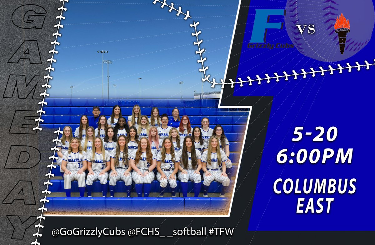 Good luck to <a href="/FCHS__softball/">FCHS softball</a> as they open up post season action tonight at Columbus taking on Columbus East! Make the trip and support our student-athletes! #TFW