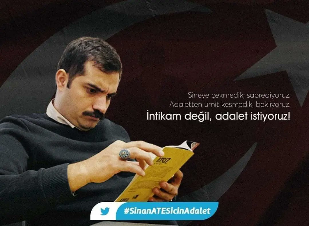 Yoruldum patron! 

İnsanların insanlara saldırmasından, çocukların ömrünün kelebekten az olmasından, adaletin bozguna uğradığı bu dünyada yoruldum.

(Yeşil Yol filminden)

#SinanAteşiçinAdalet 
   Sinan Ateş