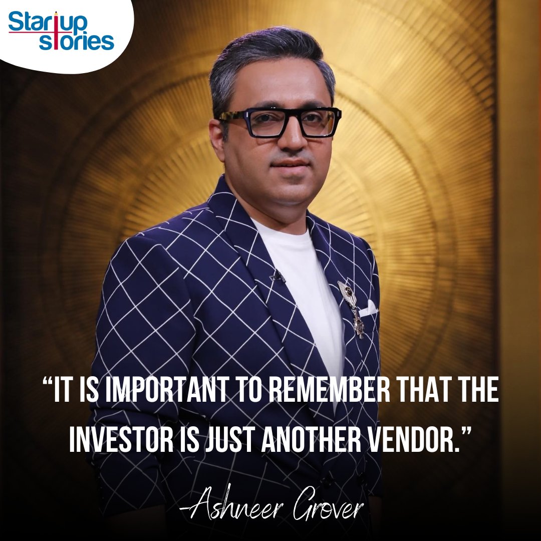 Wise words from Ashneer Grover! Remember, investors are just another part of your journey. Keep your vision strong and stay in control of your destiny!

#StartupStories #SS #EntrepreneurMindset #StartupJourney #AshneerGrover #BusinessWisdom #InvestorRelations