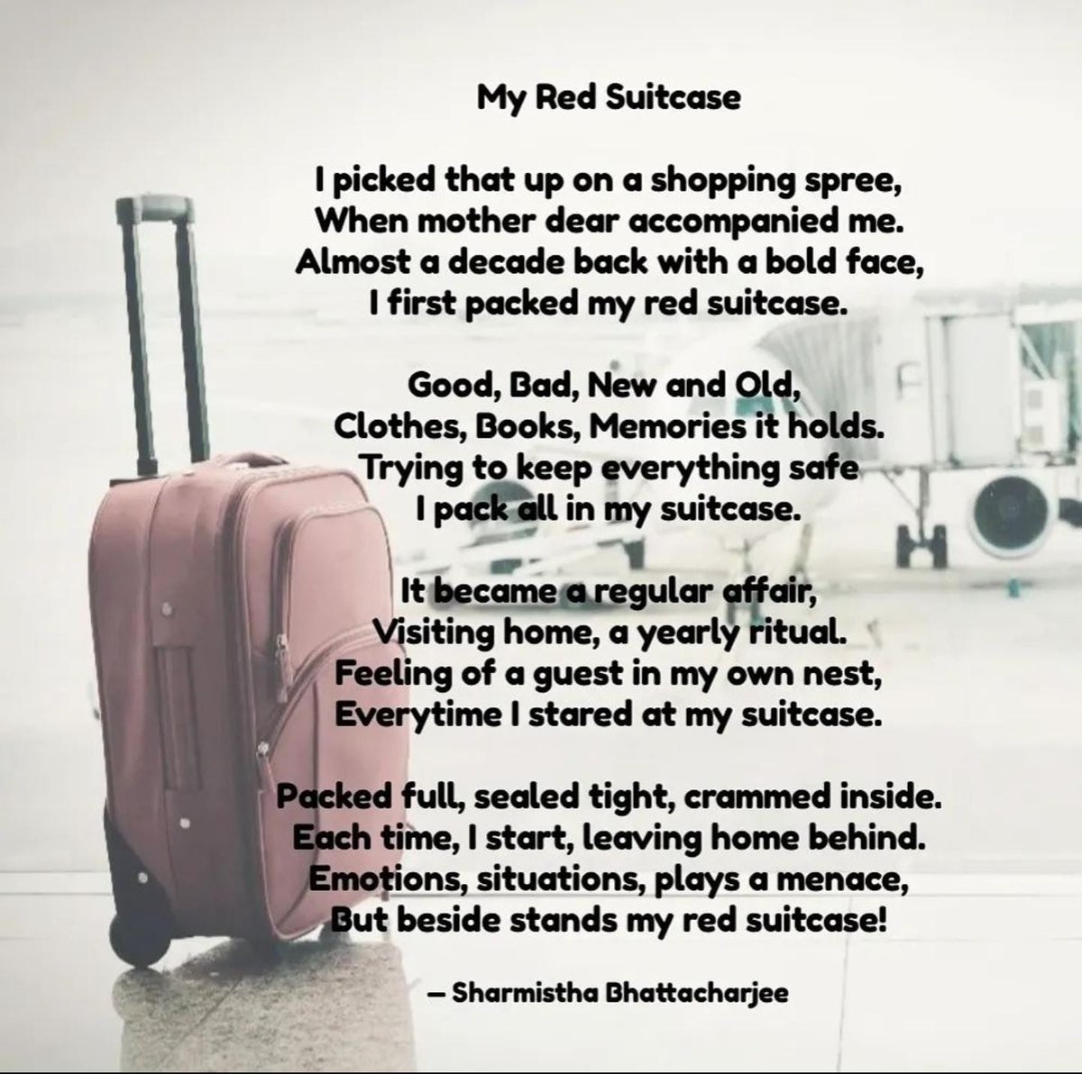 Mish_Tales's tweet photo. My Red Suitcase.....
#poetsoftwitter #wordgasm #writerlife #red #nostalgia https://t.co/YWIetud3zy
