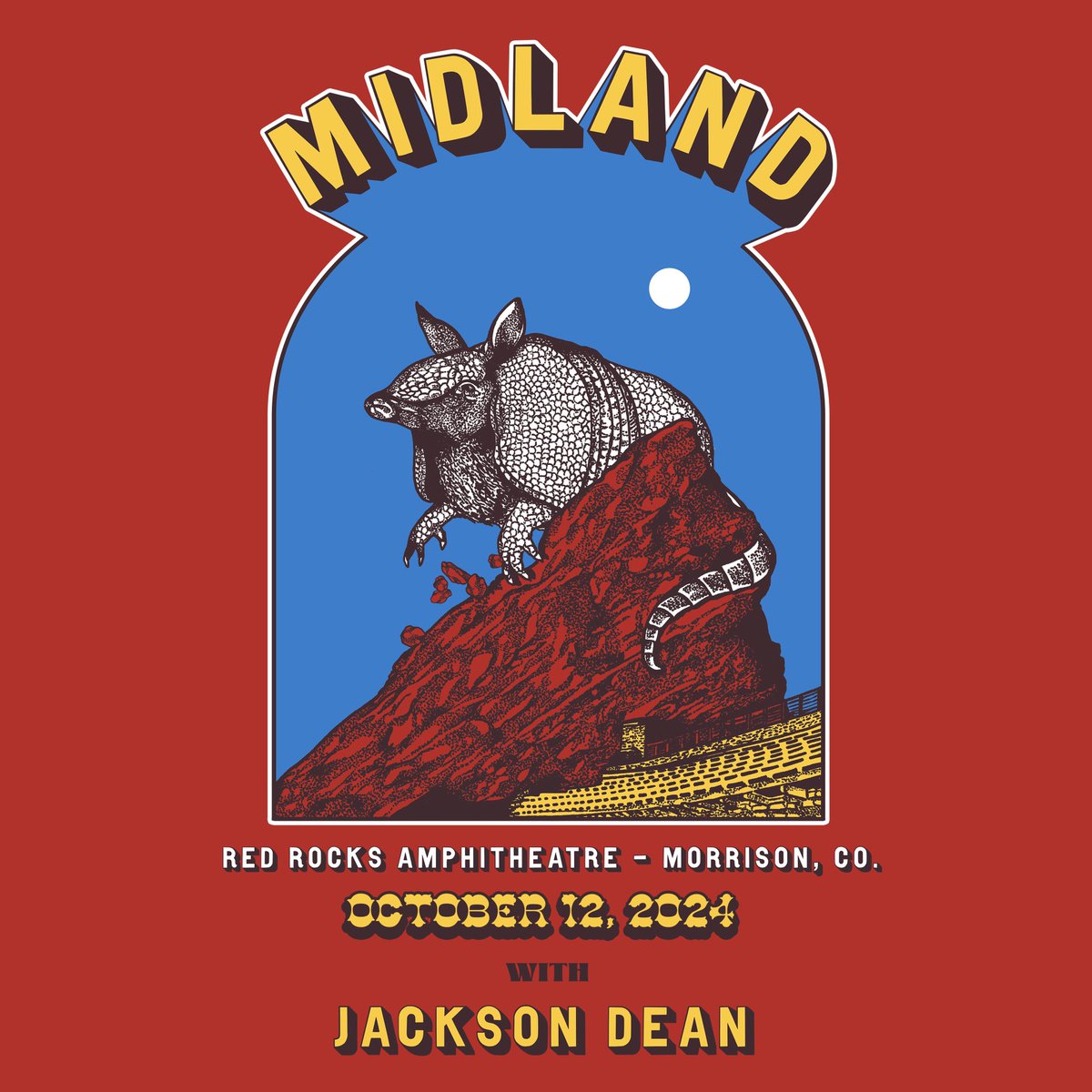 JUST ANNOUNCED! Catch Jackson Dean at @RedRocksCO in Morrison, CO on Saturday, October 12th with @MidlandOfficial. Tickets go on-sale Wednesday, May 22nd at 10am MT on jacksondeanmusic.com/tour