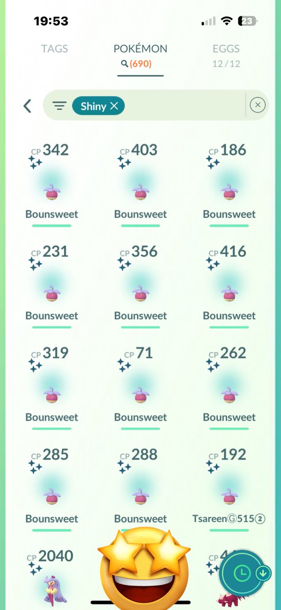 13 shinies from community day… “Sweeet!”

#PokemonGO #PokemonGOApp #PokemonGOCommunityDay