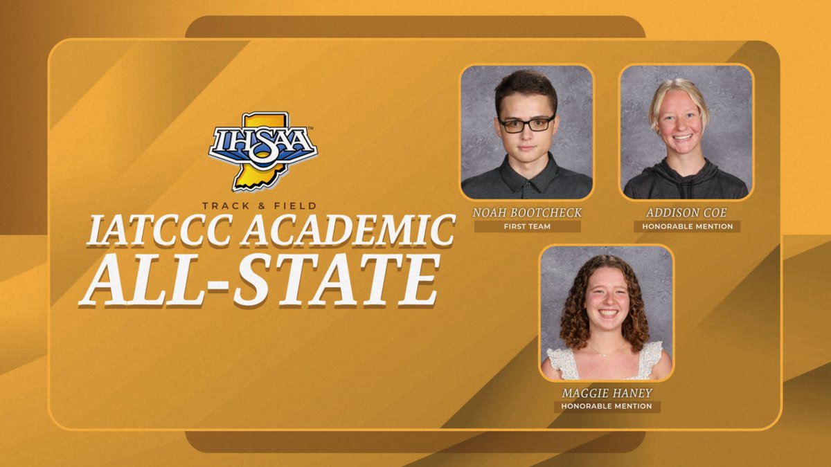Monroe Central Golden Bears (@mcgoldenbears_) on Twitter photo IATCCC Academic All-State - Track & Field
Congratulations to Noah Bootcheck for earning IATCCC Academic All-State First Team!
Congraulations to Addison Coe and Maggie Haney for earning IATCCC Academic All-State Honorable Mention!
#GoBears🐻 <a href="/MonroeCentralTF/">Monroe Central Track & Field</a> IATCCC Academic All-State - Track & Field
Congratulations to Noah Bootcheck for earning IATCCC Academic All-State First Team!
Congraulations to Addison Coe and Maggie Haney for earning IATCCC Academic All-State Honorable Mention!
#GoBears🐻 <a href="/MonroeCentralTF/">Monroe Central Track & Field</a>