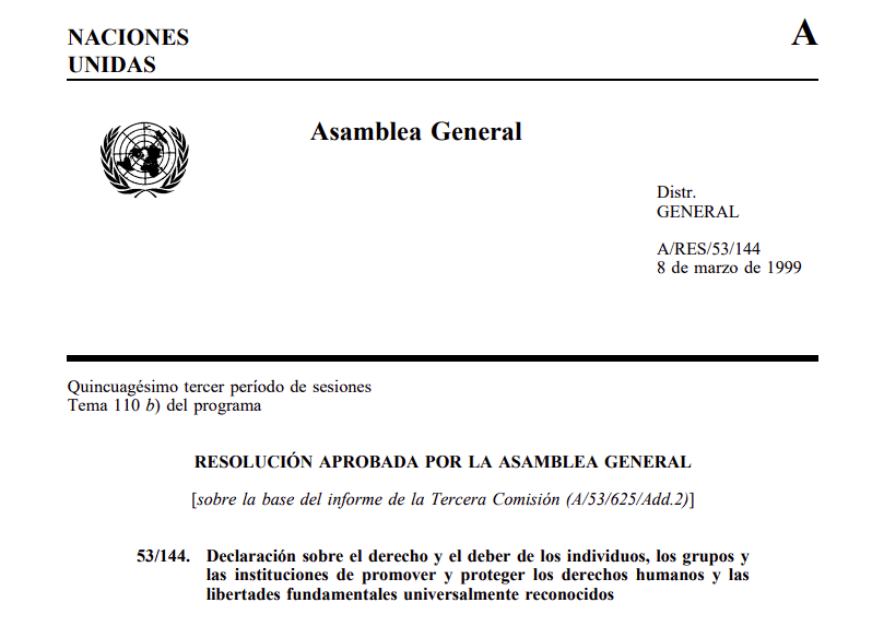 RINDHCA's tweet image. #ONU Declaración sobre los Defensores de los Derechos Humanos. Celebramos el coraje y la dedicación de quienes luchan incansablemente por la promoción y protección de los derechos fundamentales para todos. #DefensoresDDHH #DerechosHumanos
venezuela.un.org/es/266750-decl…